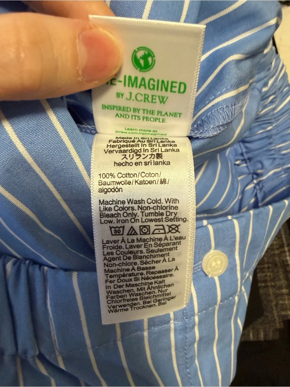 NWT J. Crew Blue and White Striped Boxer-Style Shorts